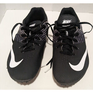 NIKERACING Cleats Black and white size 9.